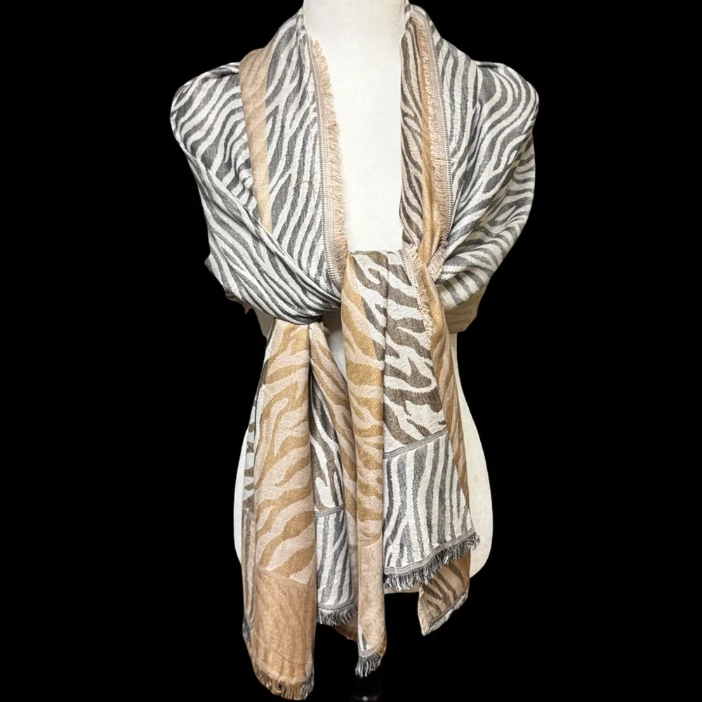 Zebra Animal Pattern Shawl Scarf